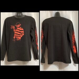 Freddy Long Sleeve Tee Men’s Size Large Unisex A Nightmare On Elm Street Cotton
